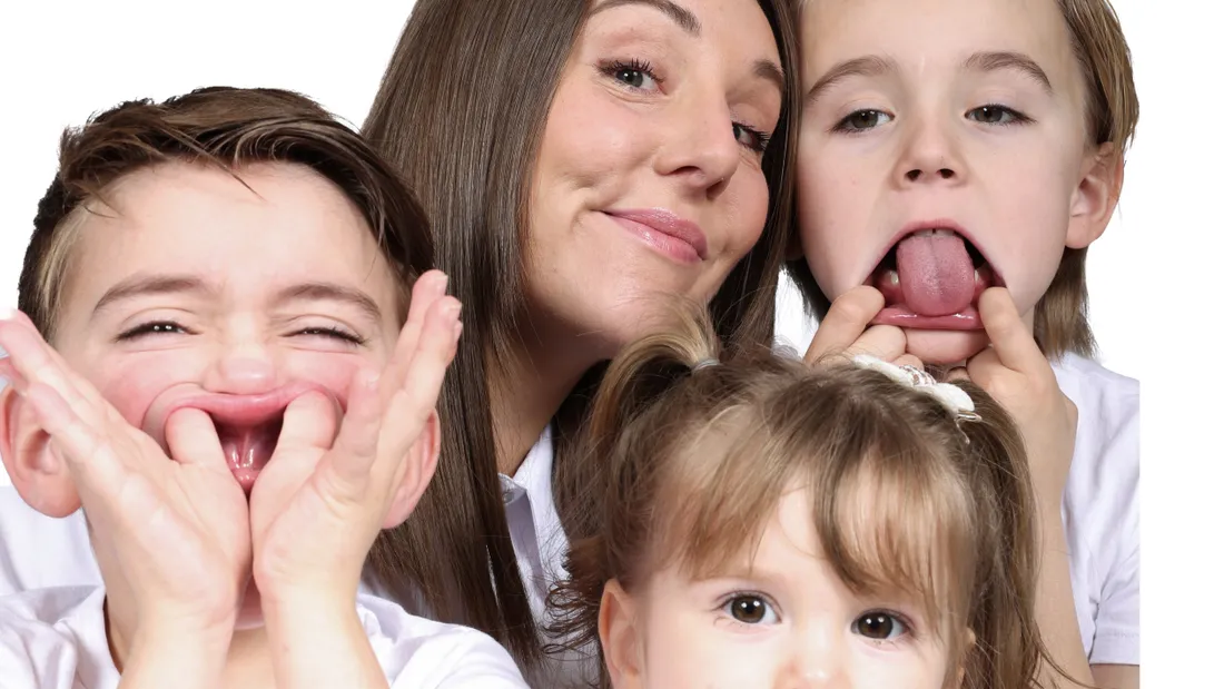 Marine et ses trois enfants 