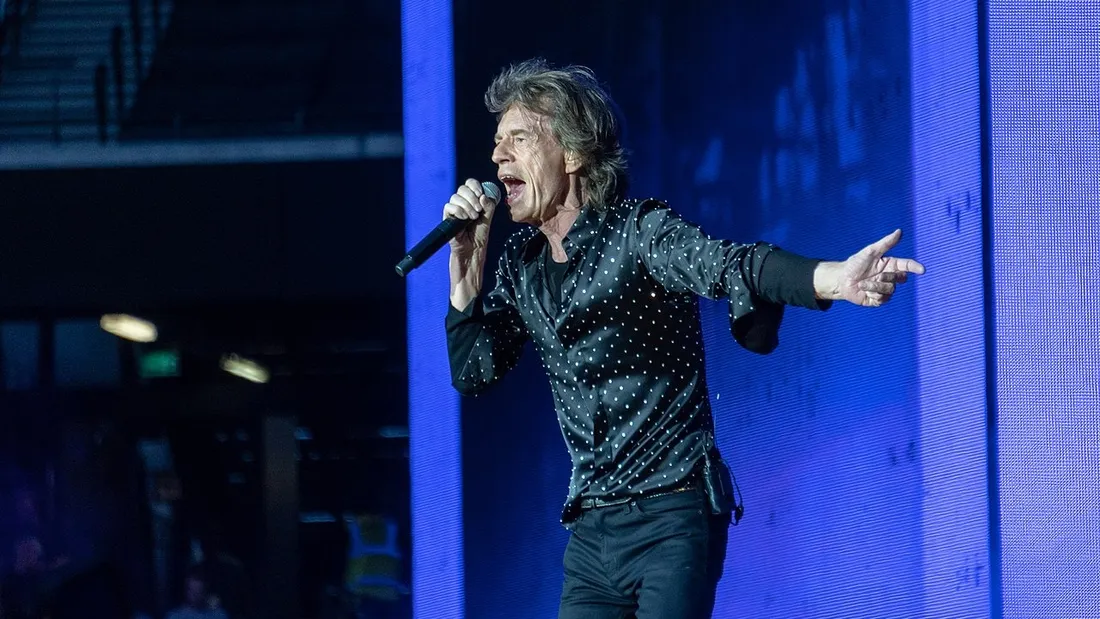 Mick Jagger a un concert des Rolling Stones en mai 2018.