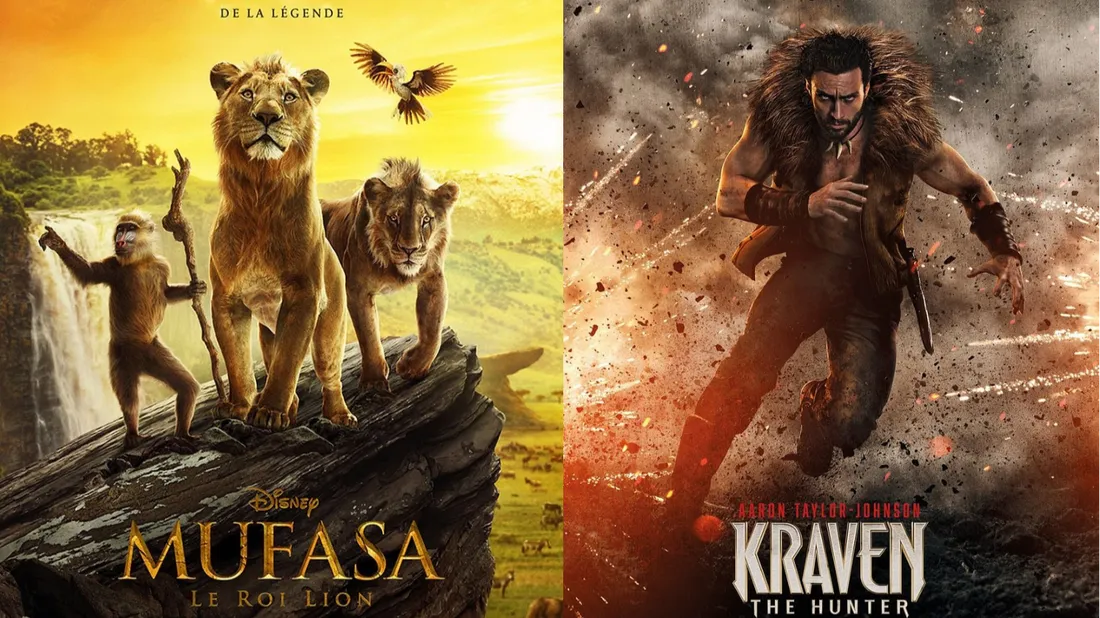 "Mufasa : Le Roi Lion", "Kraven : The Hunter", en salles à partir du 18 décembre.