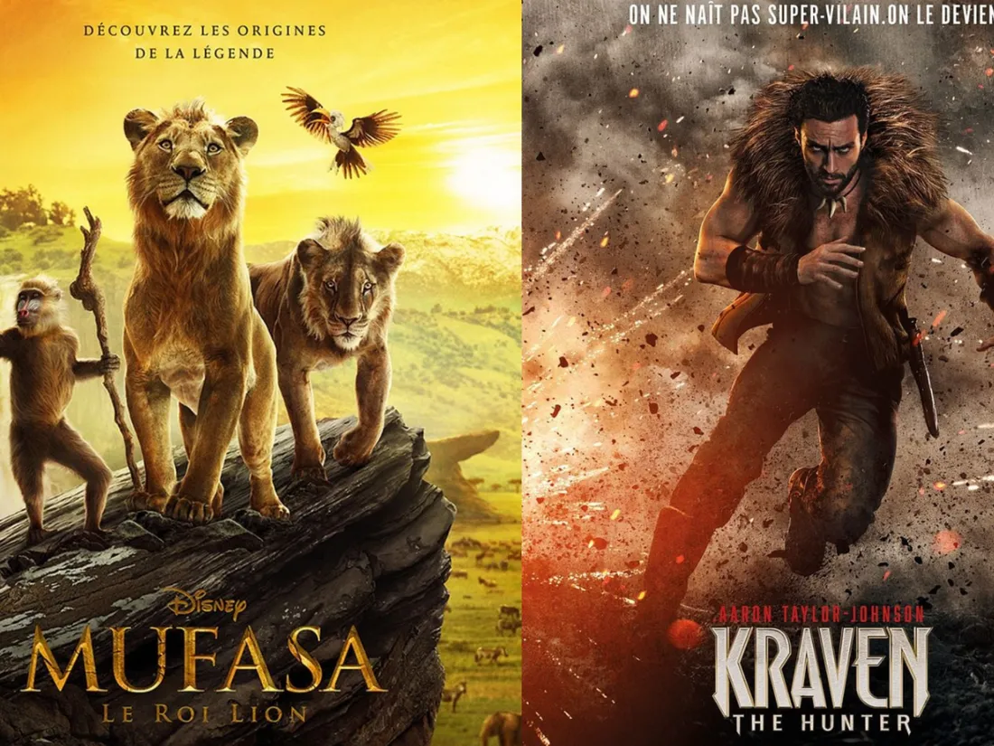 "Mufasa : Le Roi Lion", "Kraven : The Hunter", en salles à partir du 18 décembre.