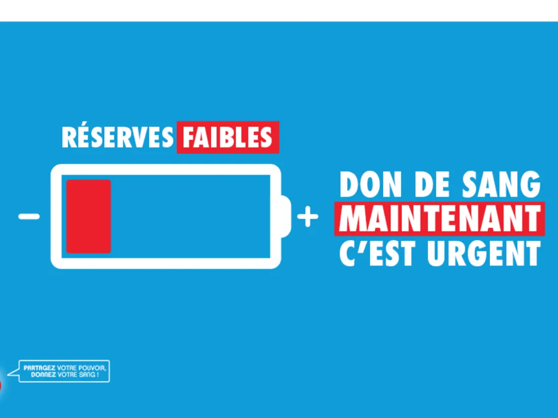 don du sang réserves faibles