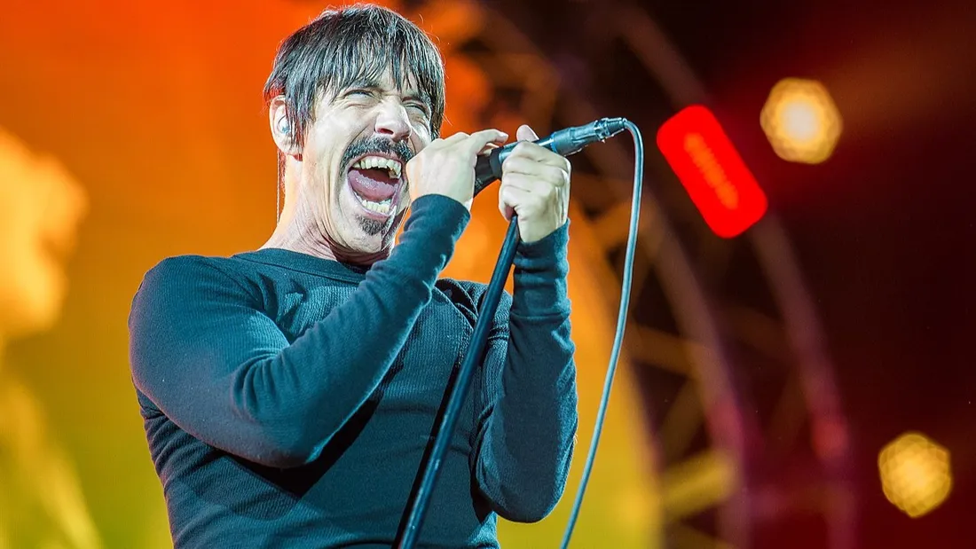Anthony Kiedis, le chanteur des Red Hot Chili Peppers, au Festivalsommer (Allemagne) en 2016.