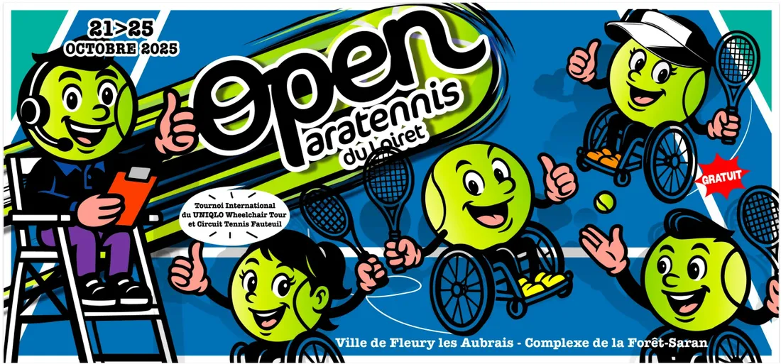 L'Open Paratennis du Loiret se déroulera du 21 au 25 octobre à Fleury-les-Aubrais