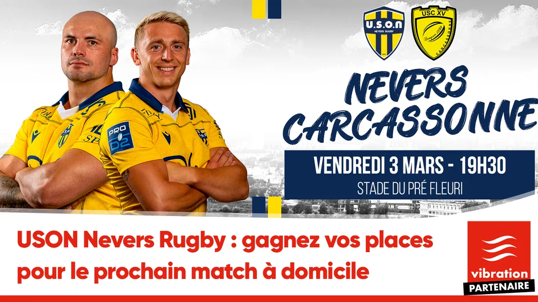 USON Nevers Rugby : gagnez vos places pour le prochain match à domicile