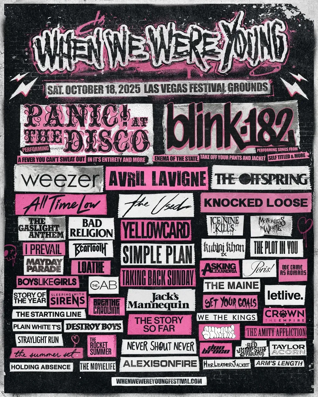 Blink182, Panic! at the Disco, Knocked Loose… l’édition 2025 du When