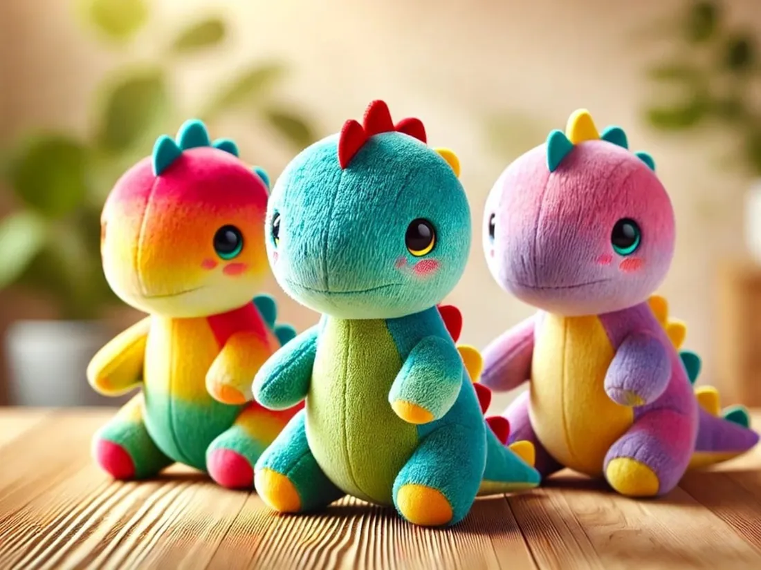 Des dinosaures en peluche - Photo d'illustration