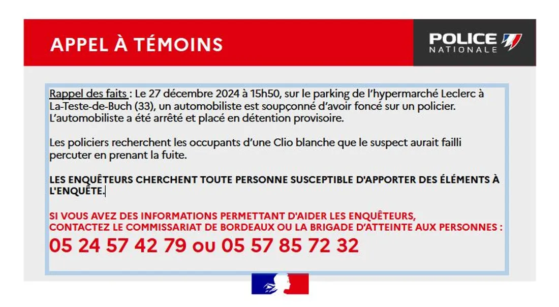 Appel à témoins