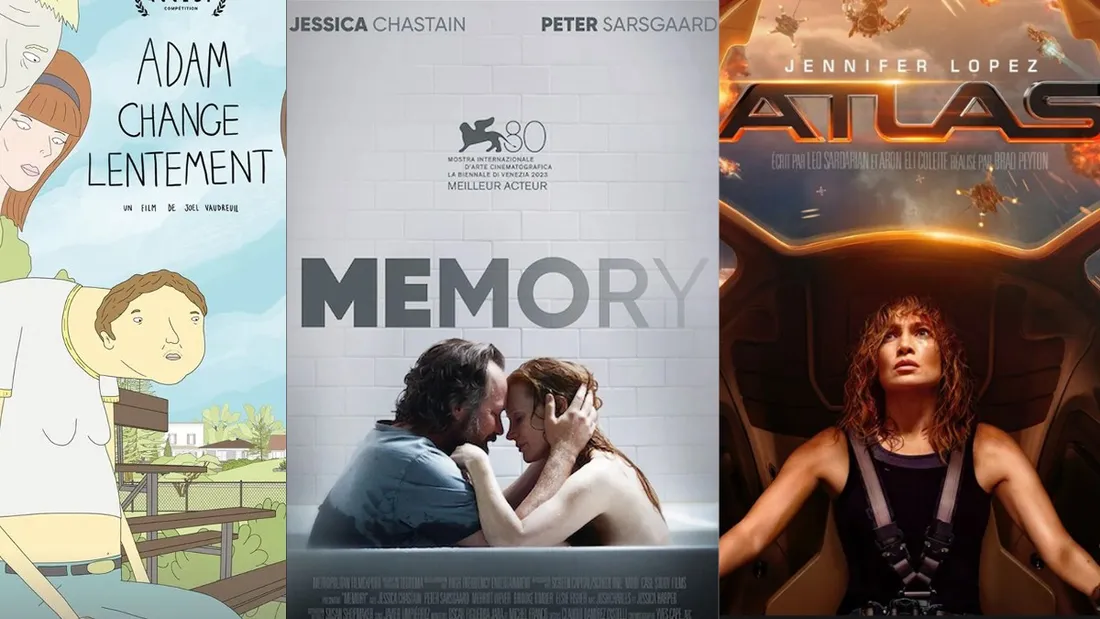 "Memory", "Adam change lentement", "Atlas", à voir au cinéma et sur les plateformes le 29 mai.