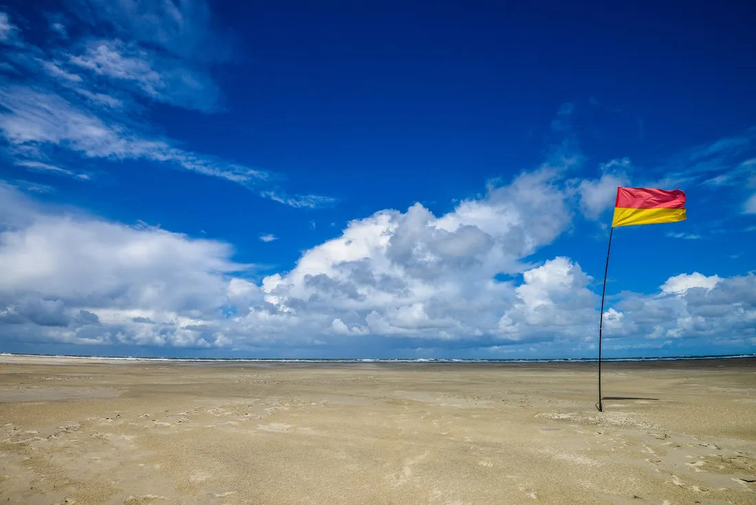 Les nouveaux drapeaux sont rectangulaires, rouge et jaune. 