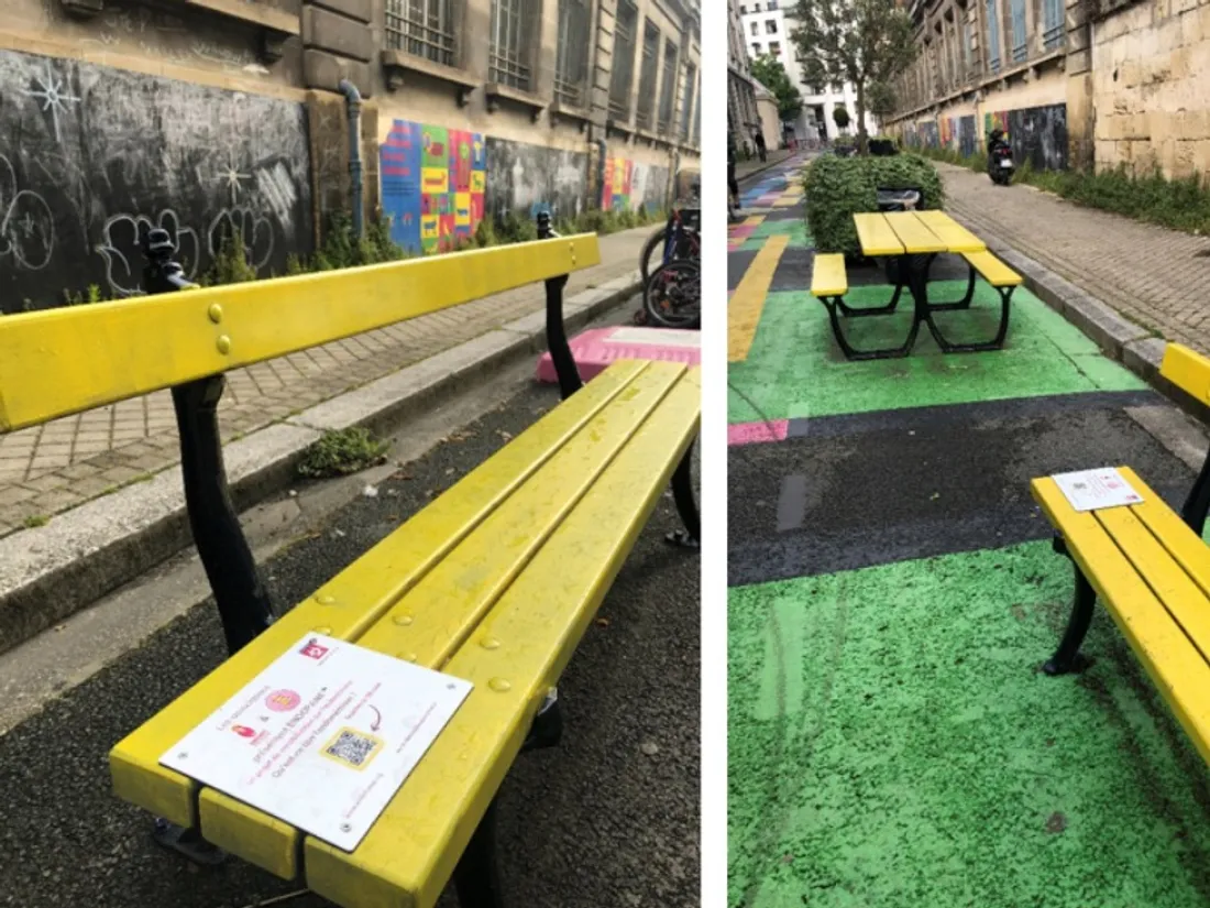 Les bancs jaunes de Bordeaux