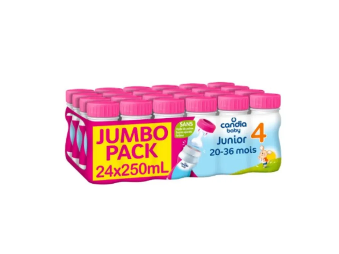 Rappel de produit pour les bouteilles de lait pour bébé Candia