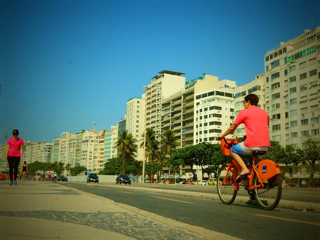 La piste cyclable à Rio de Janeiro