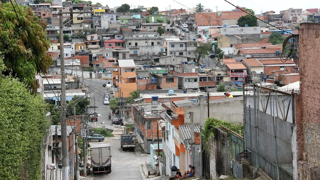 Une favela au Brésil.