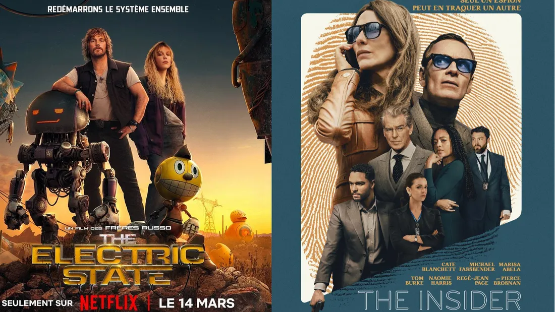 "The Electric State" sur Netflix et "The Insider" au cinéma la semaine du 12 mars.