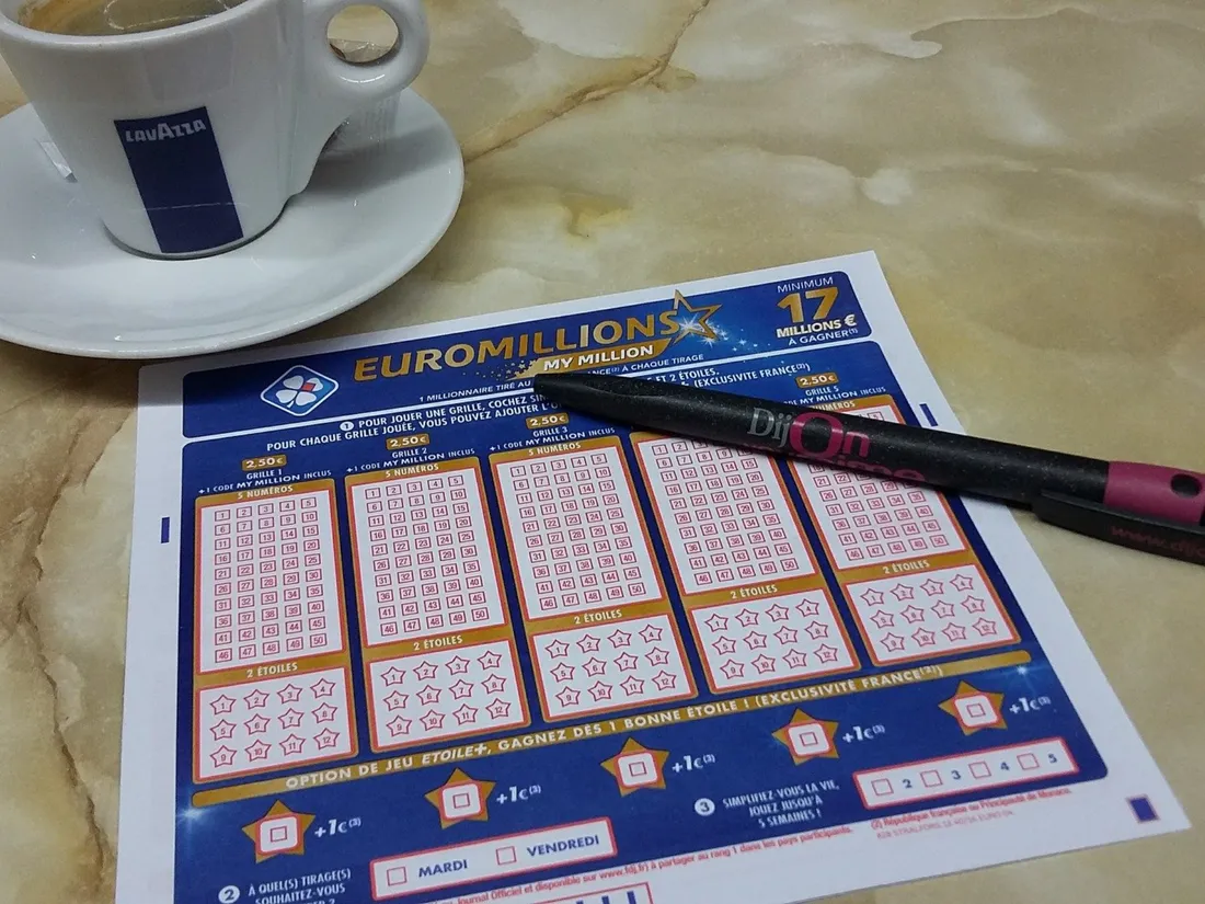 Un ticket de jeu Euromillions.