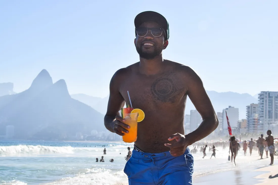 La plage d'Ipanema à Rio de Janeiro.