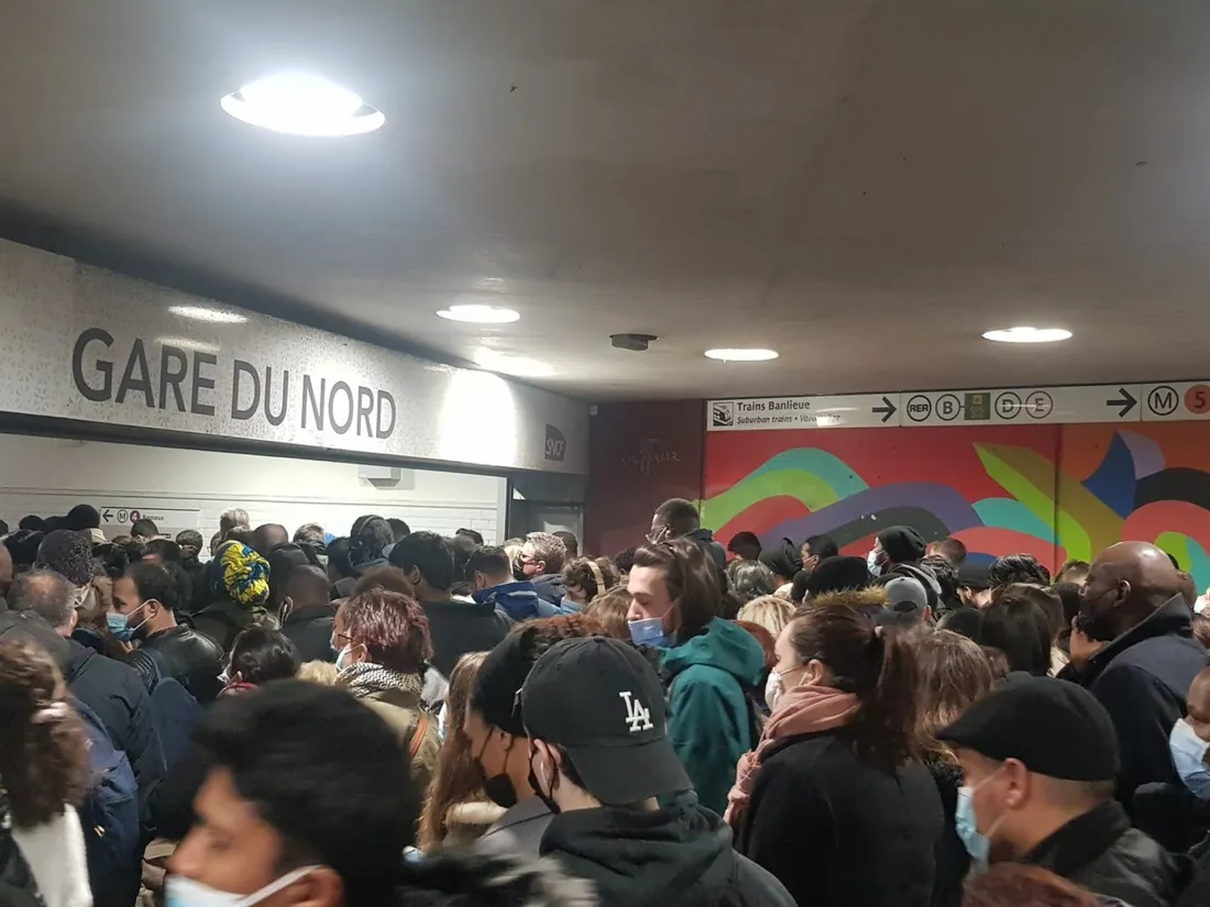 Gare du Nord bondée ce matin