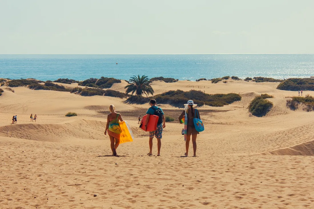 Les dunes de Mas Palomas aux Canaries.