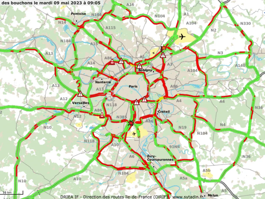 record de bouchon battu ce mardi matin 