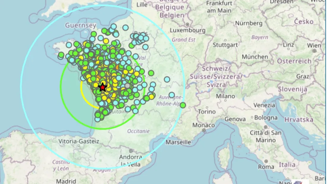 Un tremblement de terre de magnitude 5 a touché l’ouest de la France