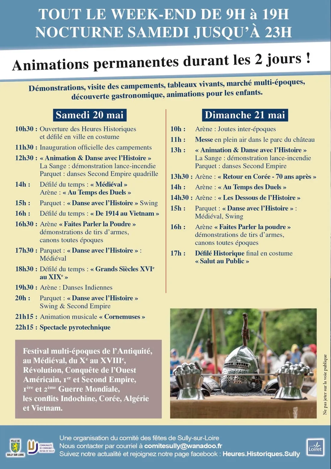 programme Heures Historiques de Sully-sur-Loire 