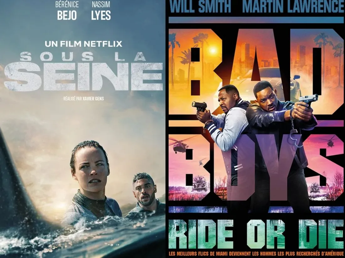 "Sous la Seine",  "Bad Boys : Ride or Die" et "Tunnel of summer", à voir à partir du 5 juin. 