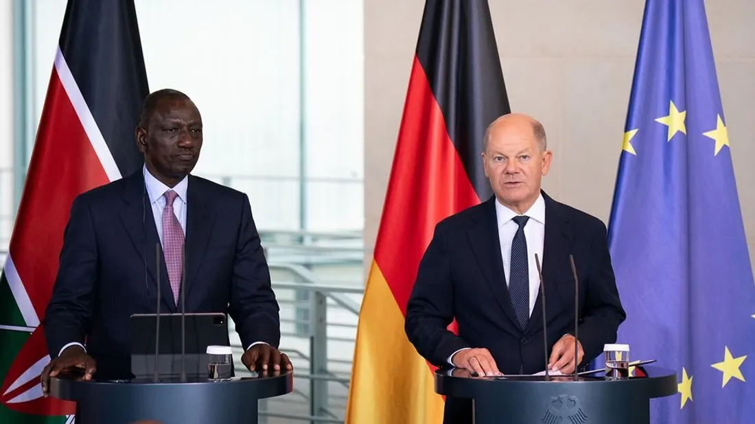 Le président du Kenya William Ruto et le chancelier allemand Olaf Scholz