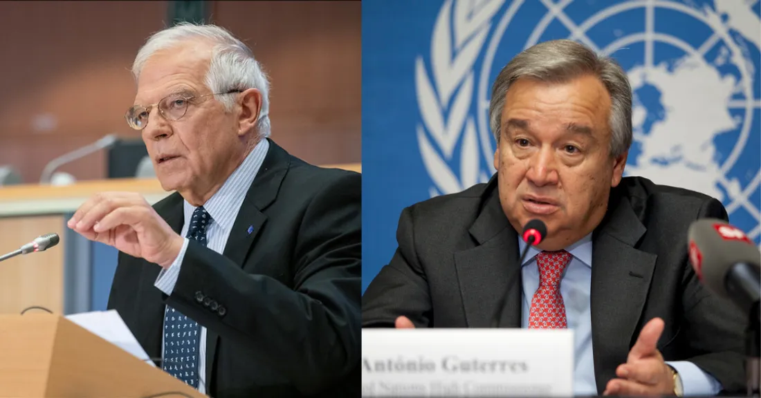 Josep Borrell et Antonio Guterres 