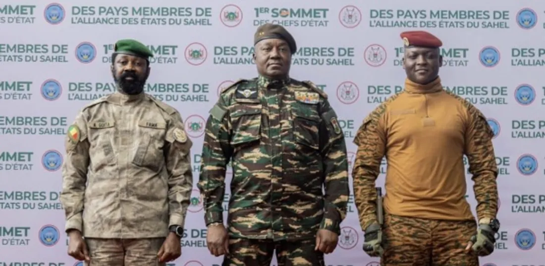 Les 3 dirigeants des régimes militaires au Mali, Niger et Burkina Faso