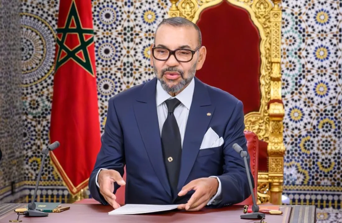 Le Roi du Maroc Mohamed VI prononce son discours lundi 29 juillet 2024