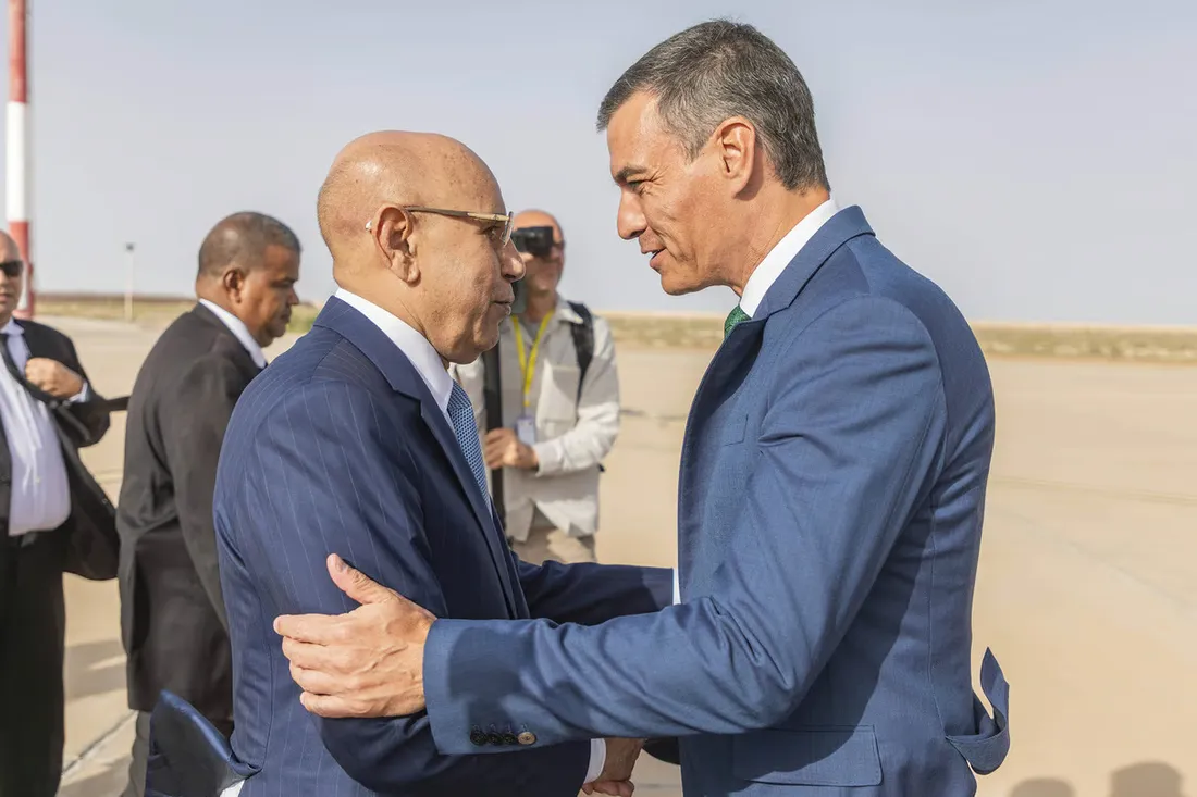 Mohamed Ould Ghazouani et Pedro Sanchez 