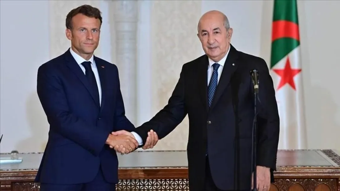 Le président français Emmanuel Macron et son homologue algérien Abdelmajid Tebboune