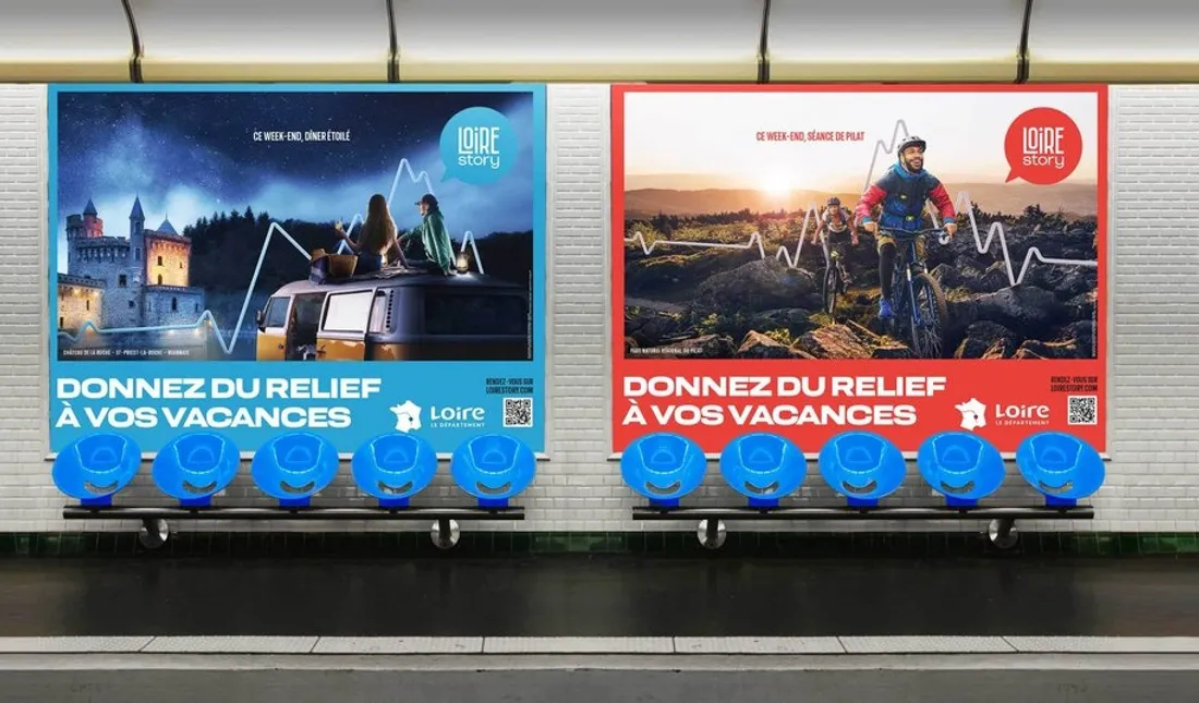 La campagne d'affichage dans le métro à Paris.