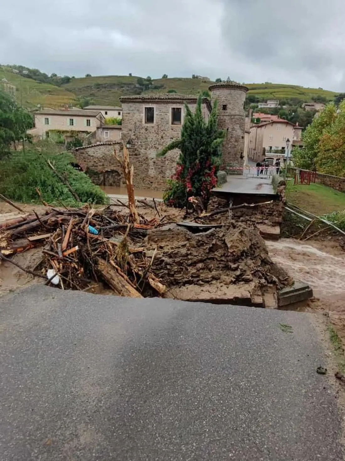 La route à Chavanay.