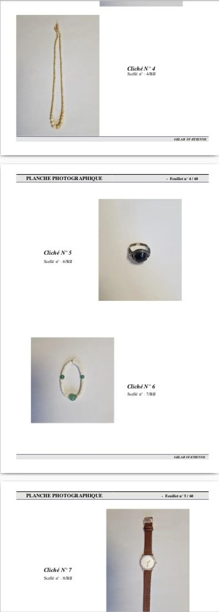 Les bijoux volés.