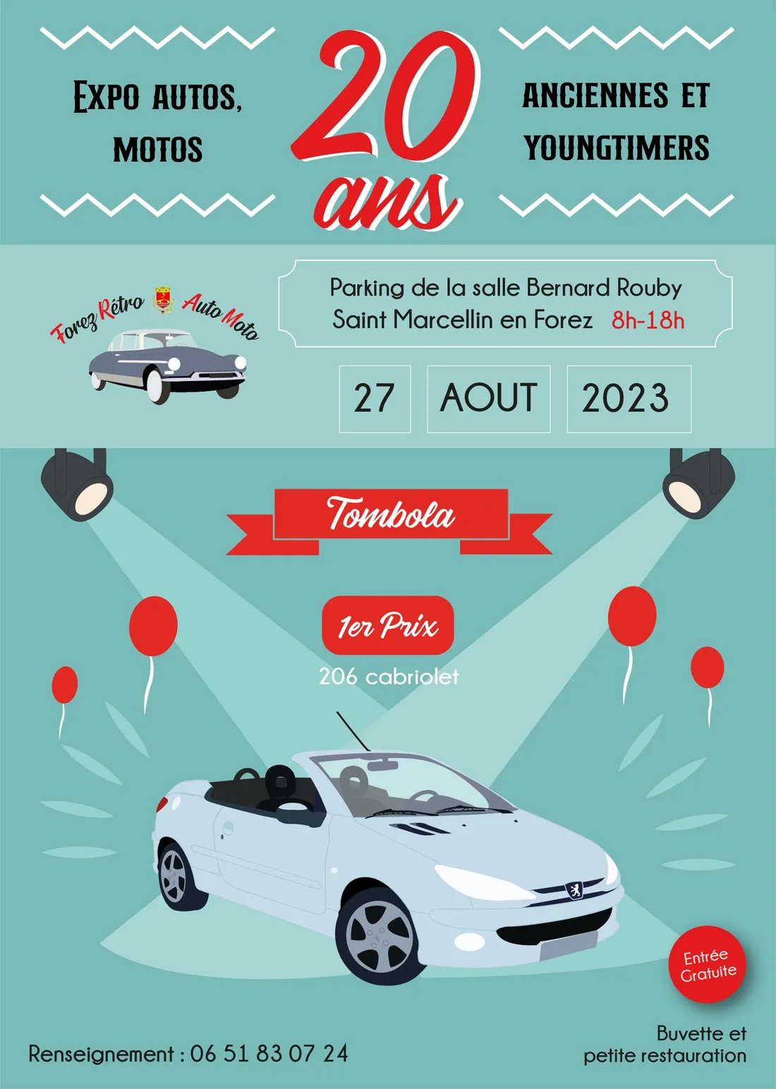 20ème anniversaire expo autos, motos à St-Marcellin-en-Forez