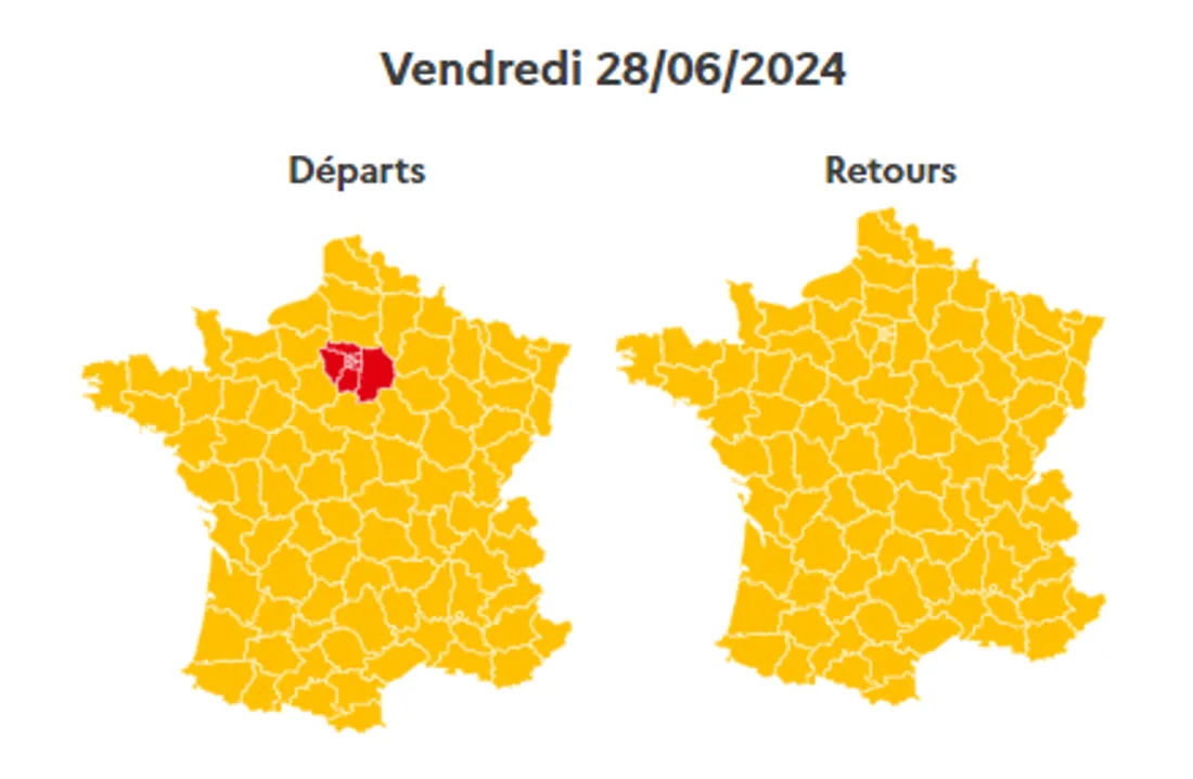 Les prévisions de Bison Futé ce vendredi.