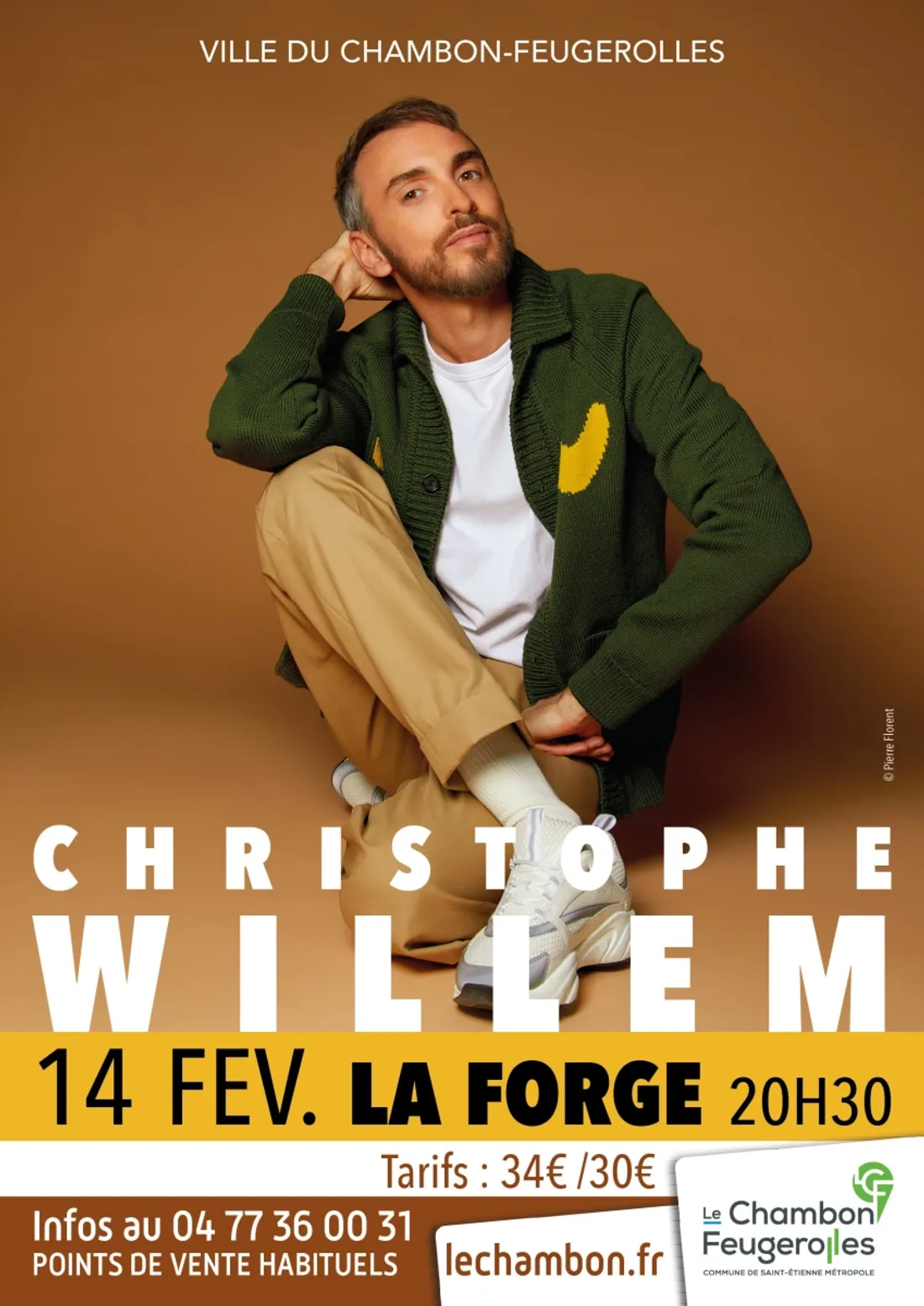 Christophe Willem en concert à La Forge au Chambon-Feugerolles
