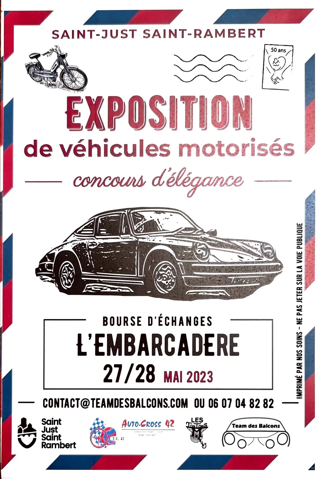 Exposition de véhicules anciens motorisés avec concours d'élégance à St-Just-St-Rambert