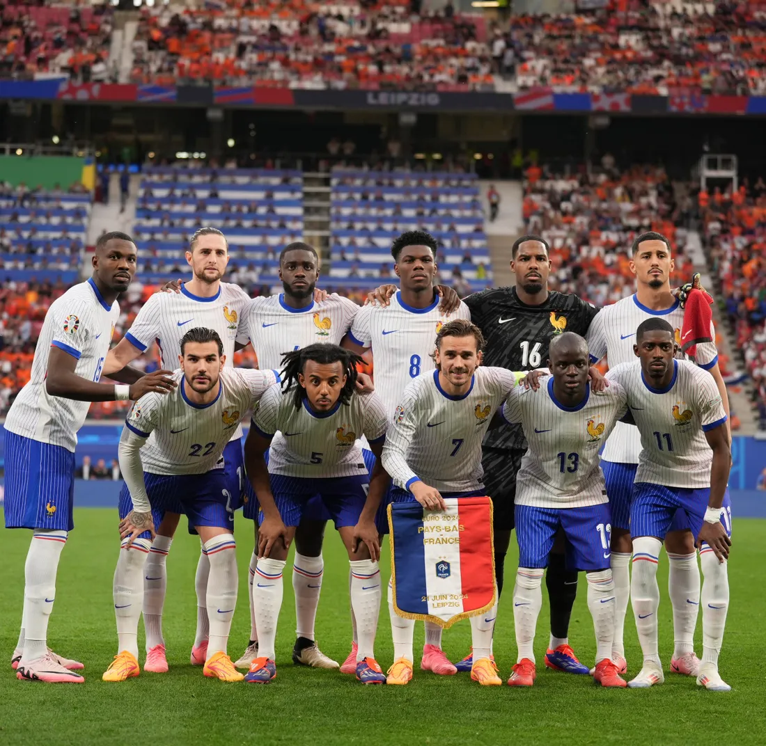 L'équipe de France de foot lors de l'Euro.