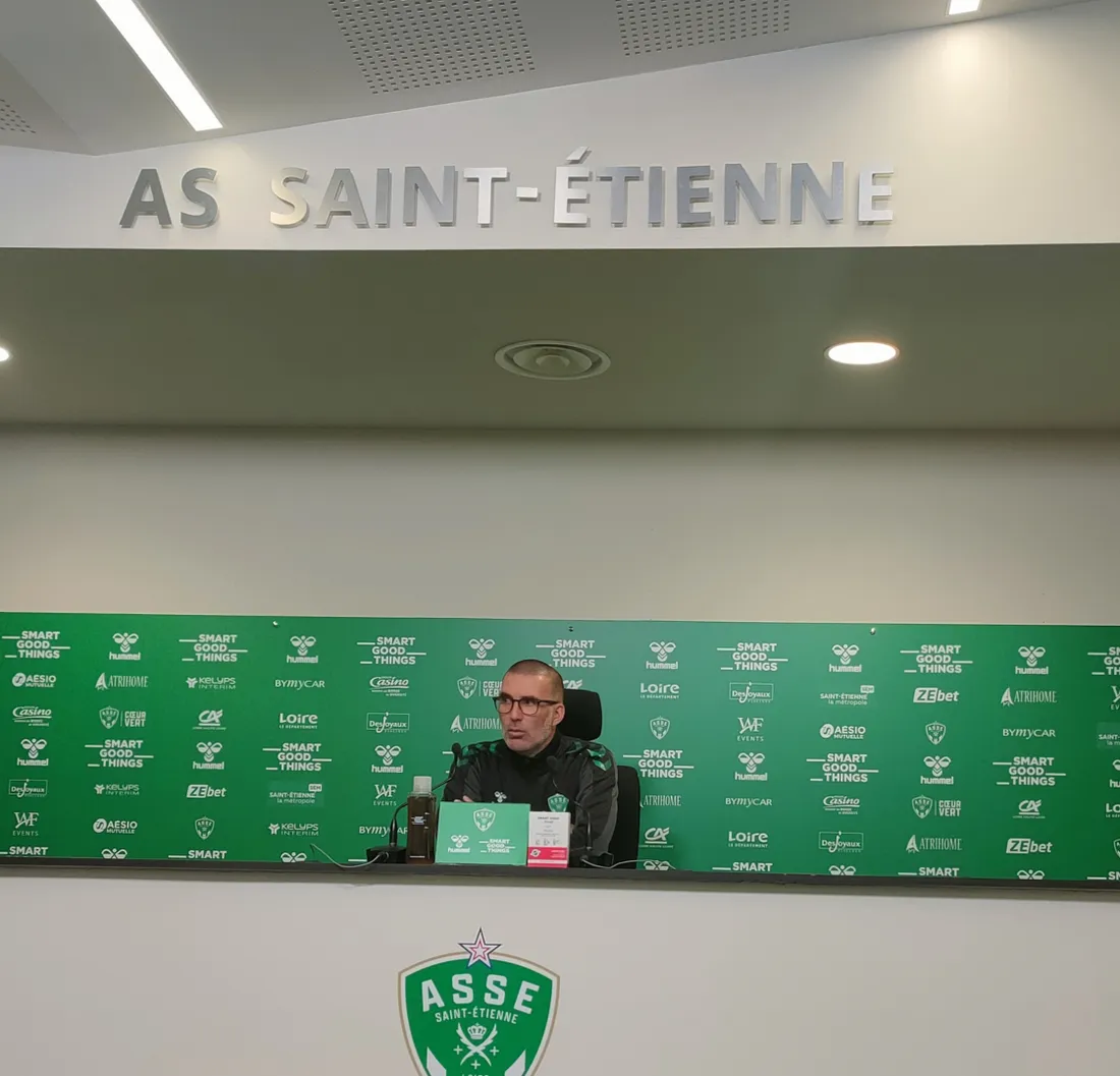 Laurent Batlles en conférence de presse avant ASSE-Rodez