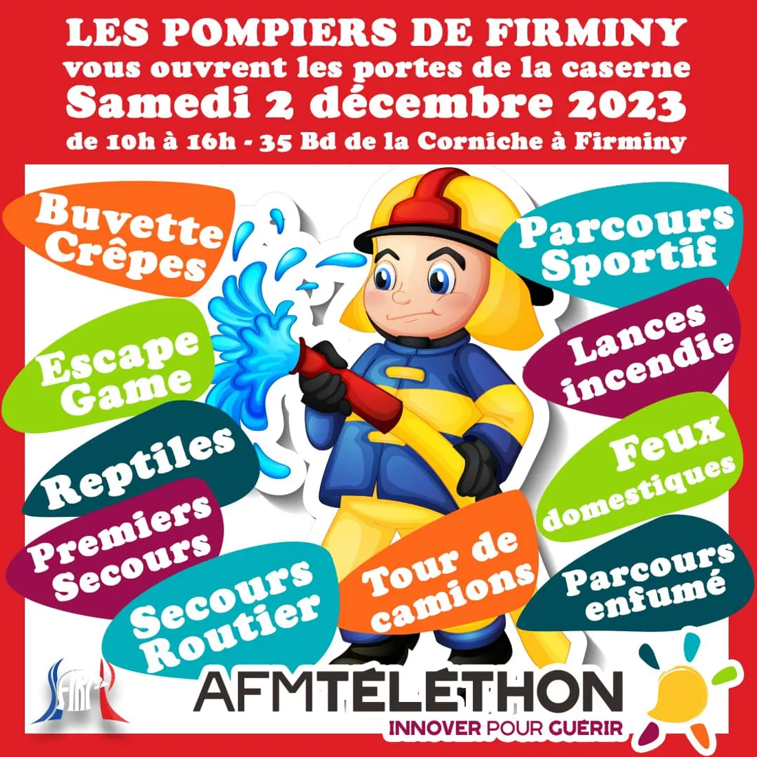 Téléthon avec les pompiers de Firminy