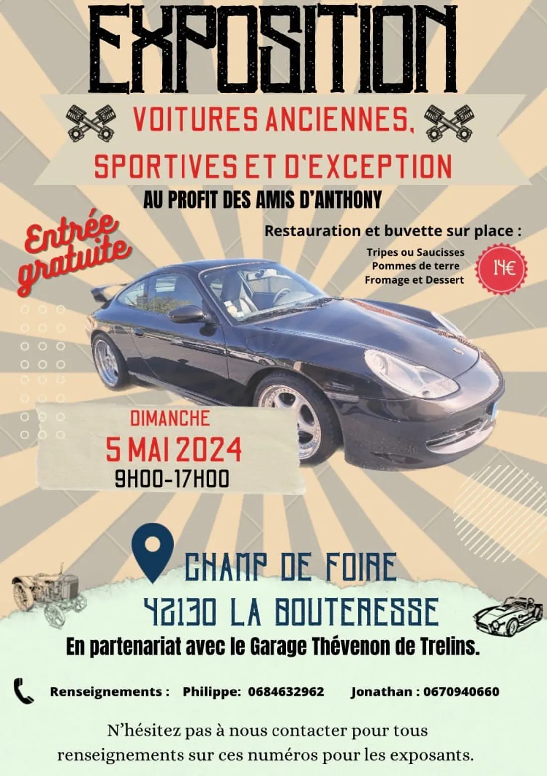 Exposition voitures anciennes, sportives et d'exception à La Bouteresse