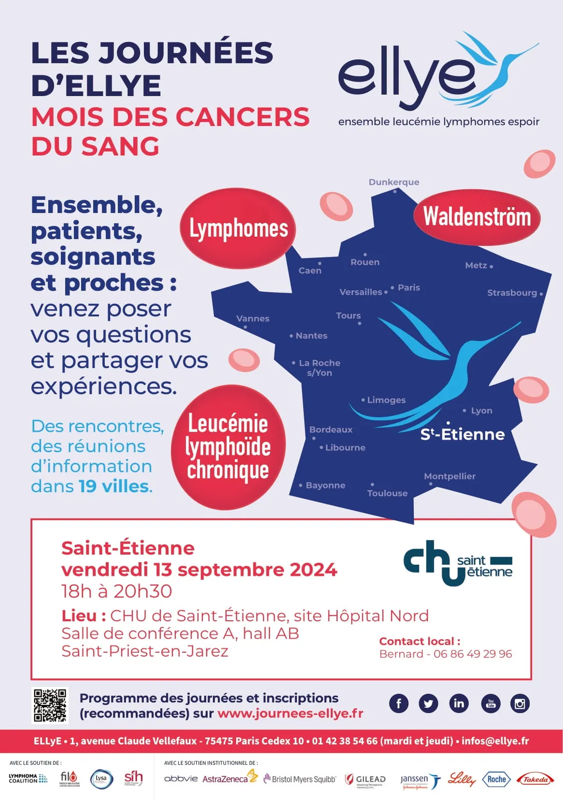 Demi-journée d'information sur les cancers du système immunitaire à St-Etienne
