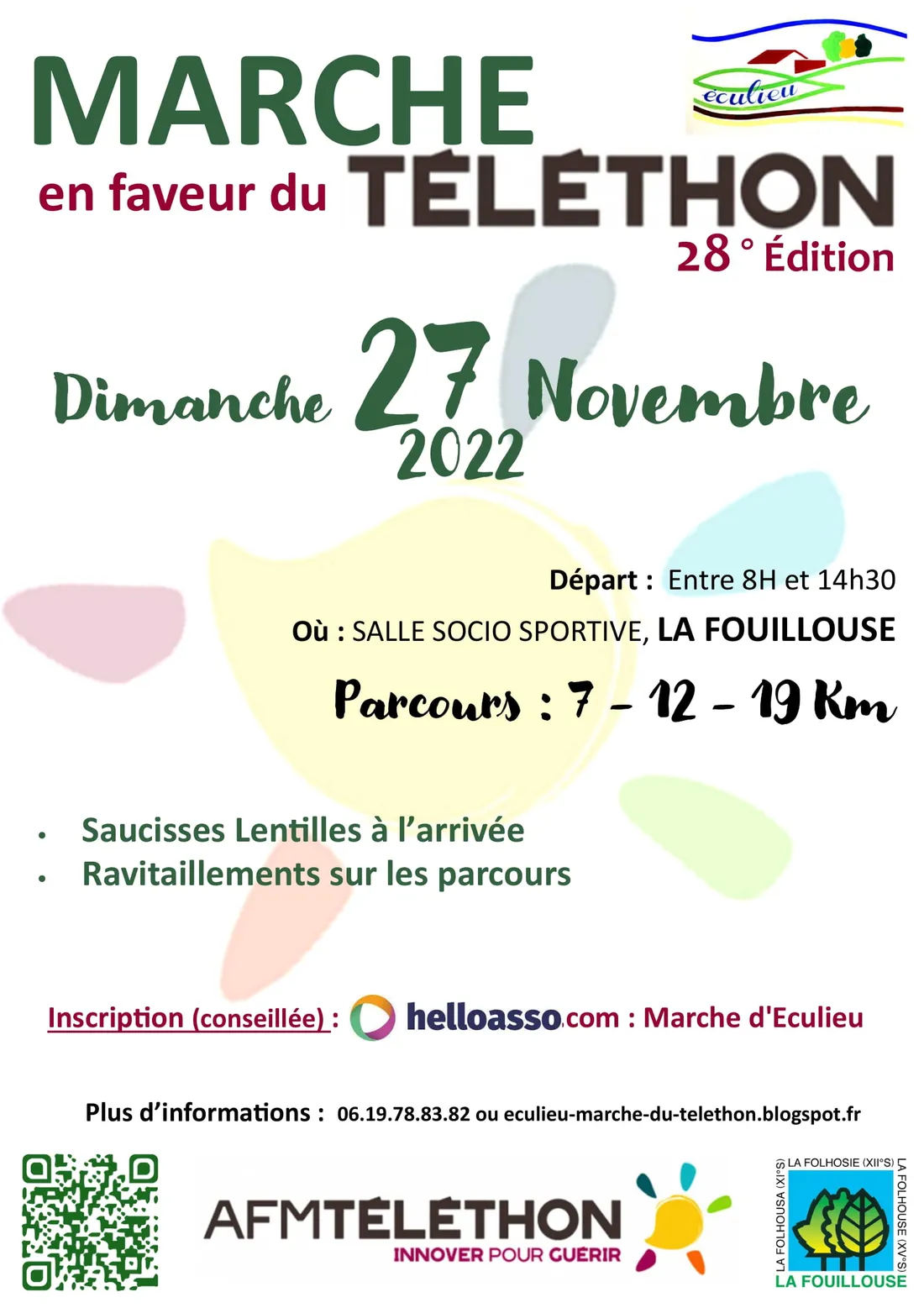 Marche en faveur du Téléthon à La Fouillouse