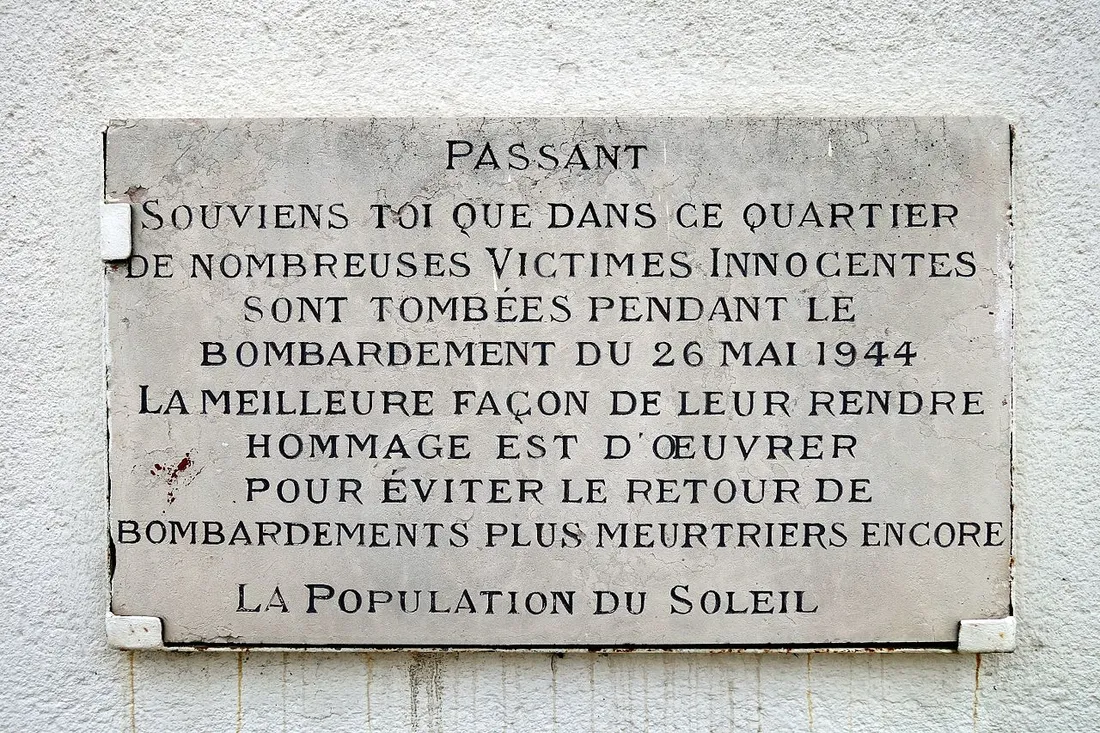 Une plaque commémorative à Saint-Etienne.