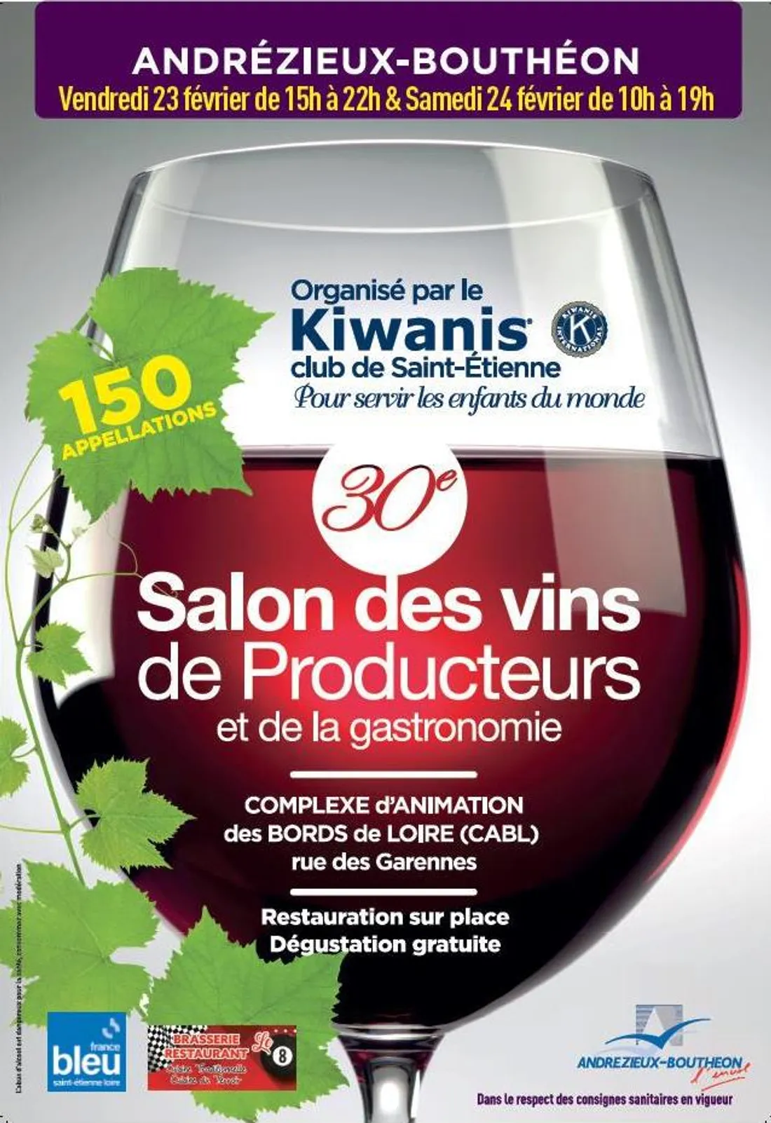 30ème Salon des vins de producteurs et de la gastronomie à Andrézieux-Boyjéon