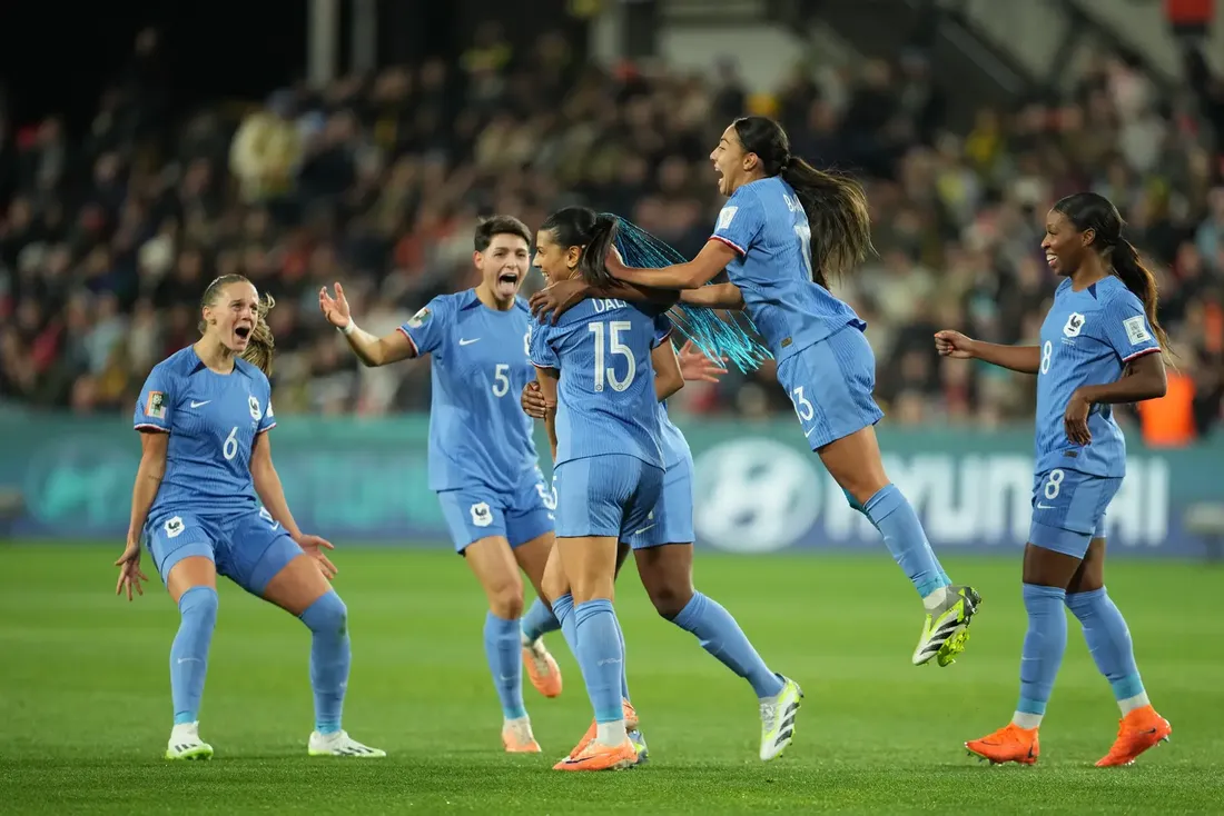 Les Bleues lors de leur victoire face au Maroc