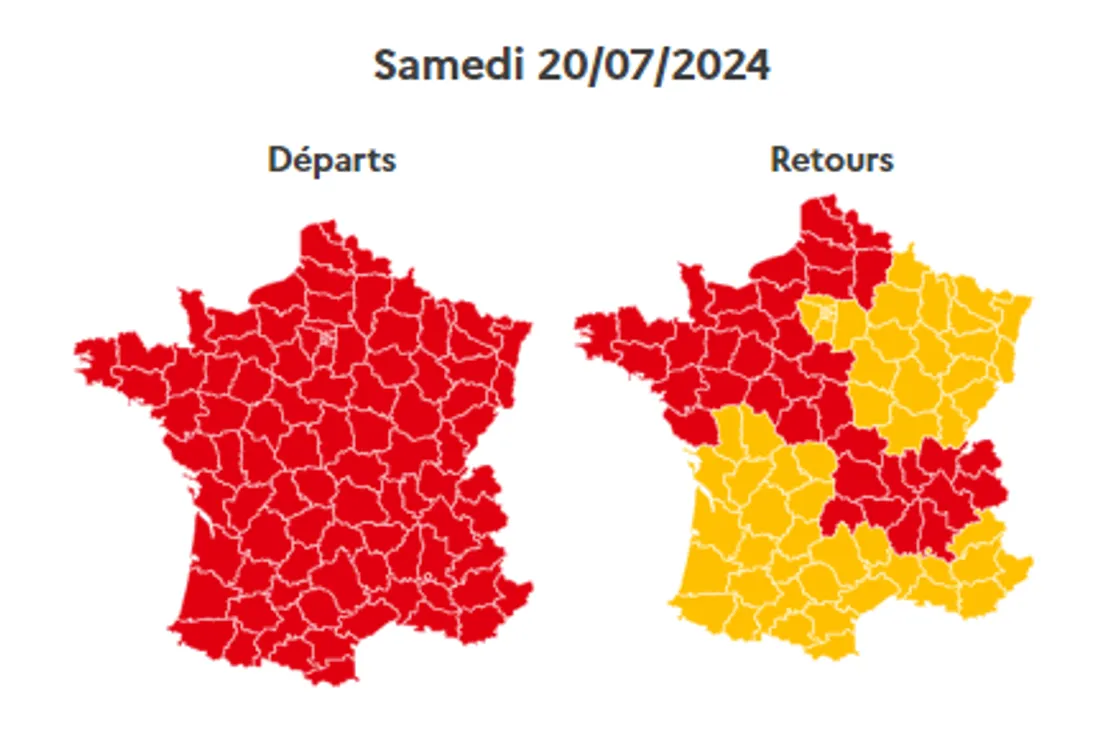 Les prévisions de samedi 20 juillet.