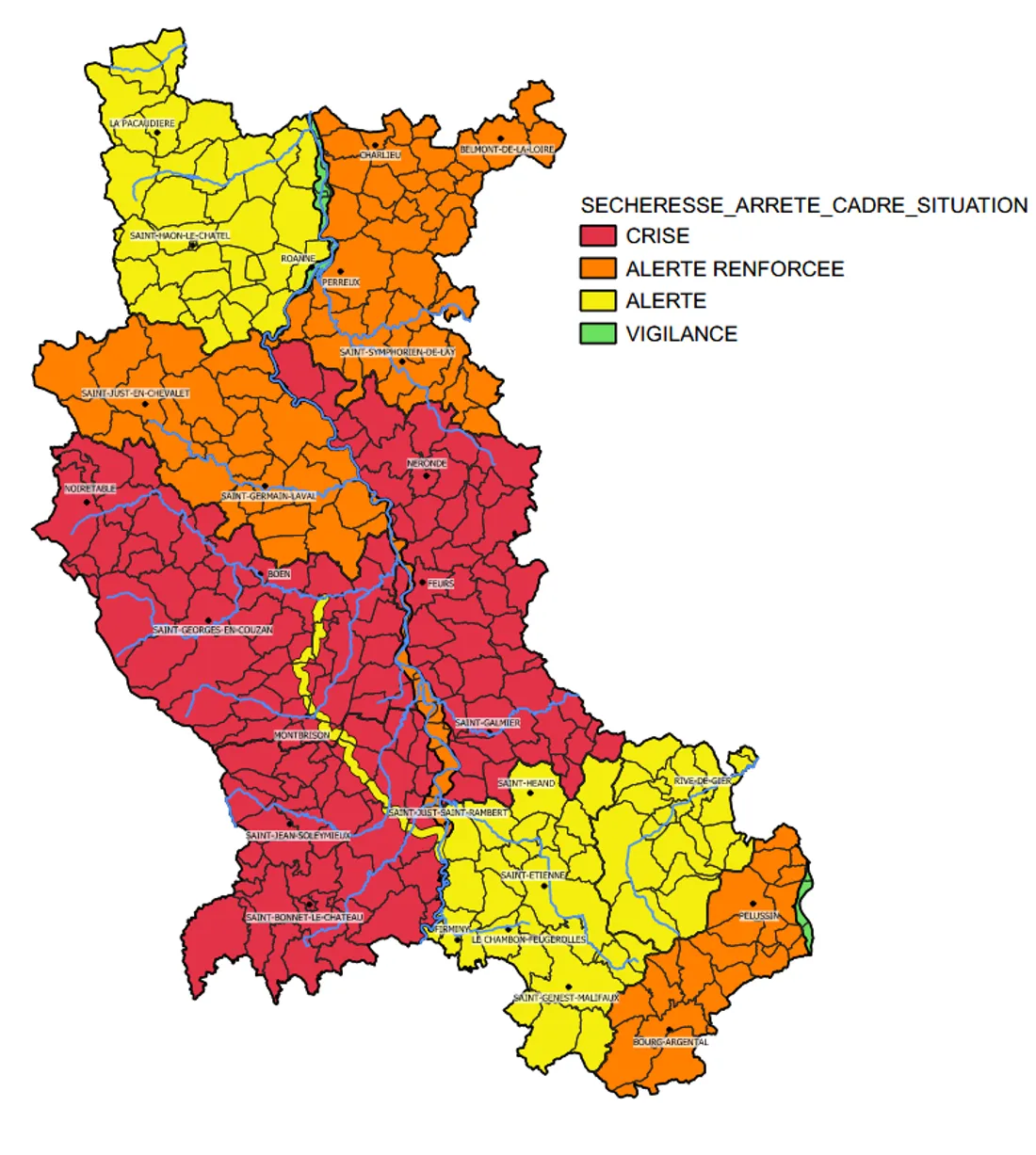 Carte sécheresse 